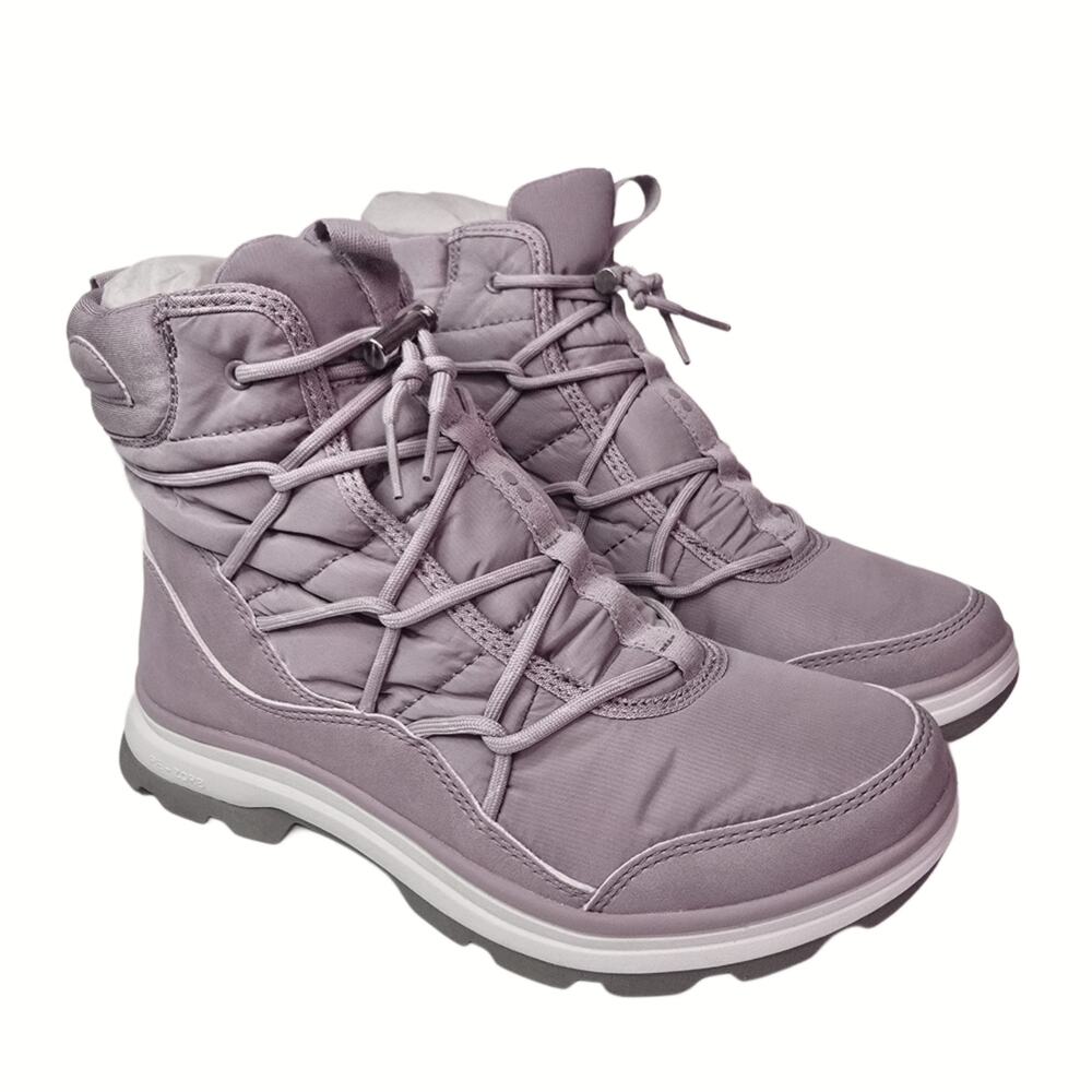Dusty Pink Snow Boots Ryka Brae Size 7W Wide Winter Hiker Water Repellant New